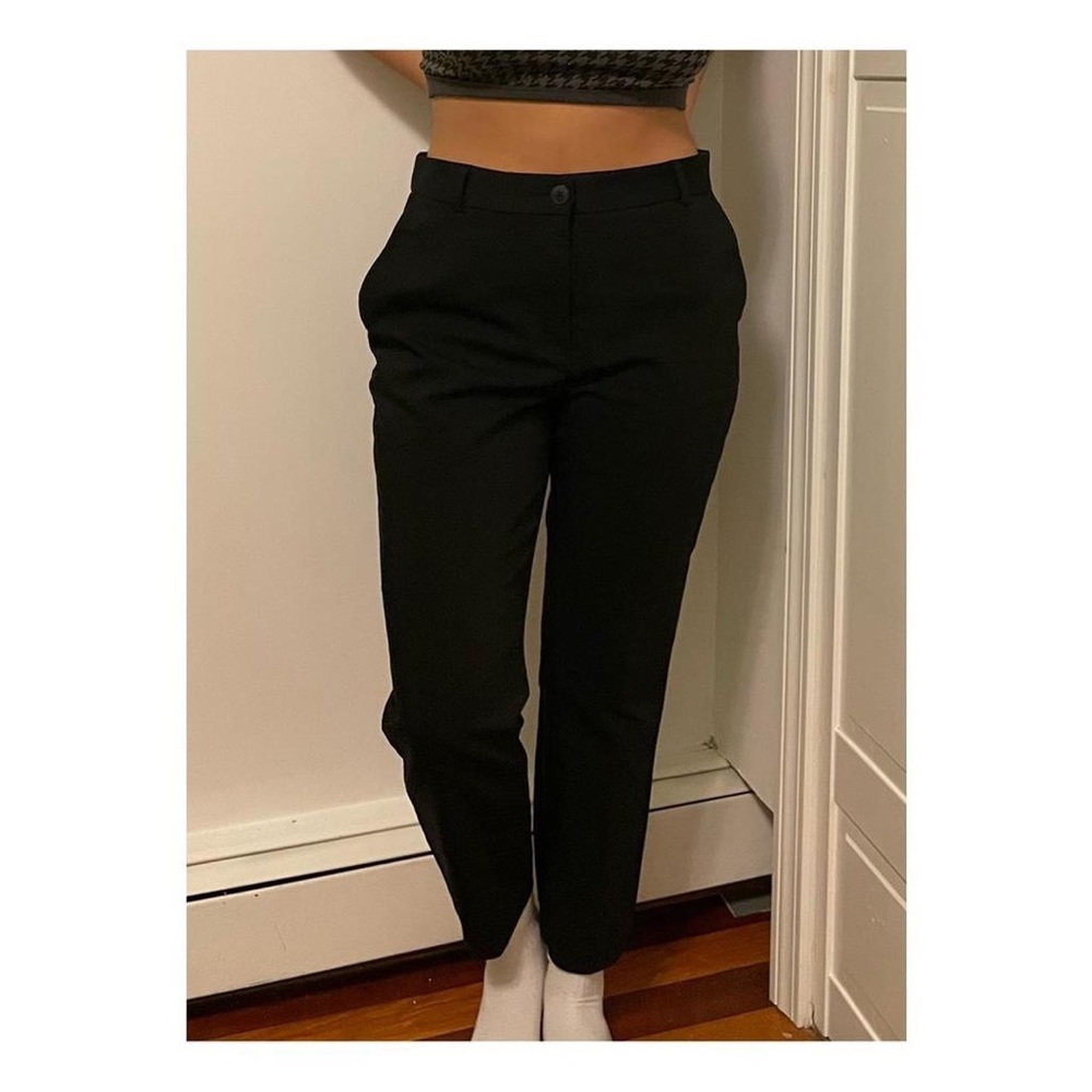 business pants • “stretch columnist ankle high rise”